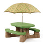 Step2 picknicktafel met hoogte verstelbare parasol - naturally playful - voor 6 kinderen