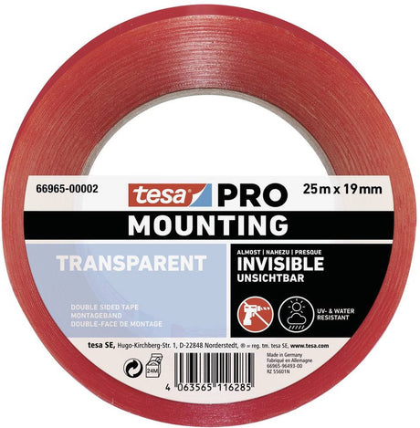 Tesa MONTAGE PRO transparent 66965-00002-00 Montageband transparent (L x B) 25 m x 19 mm 1 Stück(e)