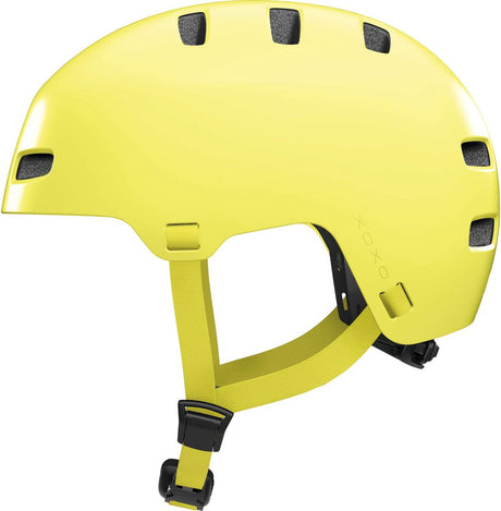 Abus Fahrradhelm xoxo mono gelb l - 57-61 cm - gelb - geeignet für den Einsatz an Elektrofahrrädern - Cityfahrrädern - 440 g