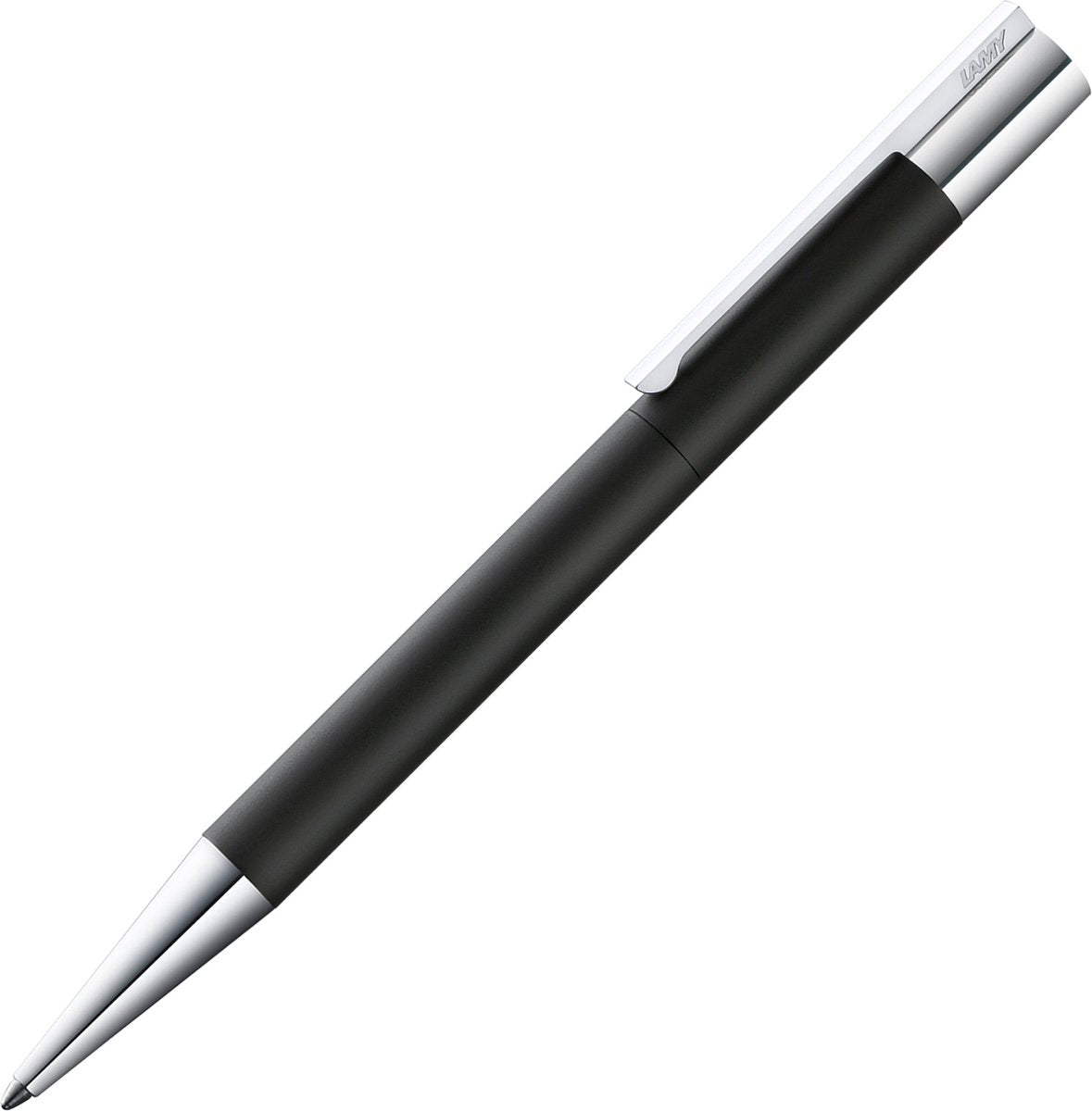 Lamy Scala Kugelschreiber 280 – aus Edelstahl – in Mattschwarz, mit Drehsystem, Schreibstärke m, Großraummine in Schwarz