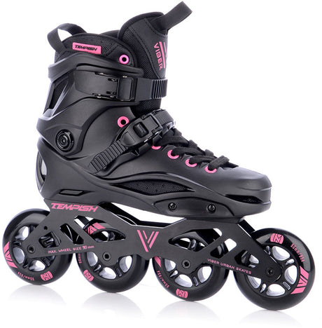 Tempish viber l.e. 90 skeelers volwassenen - 4x90mm wielen - fitness inline skates - zwart roze - maat 41