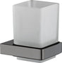 Plieger altea glashouder – bekerhouder badkamer - wandmontage – geborsteld gunmetal