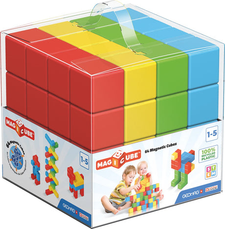 Geomag magicube green line junior recycling – magnetische Bausteine – 24-teilig – ab 1 Jahr