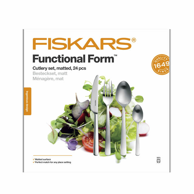 Fiskars bestek 24szt. mat ff