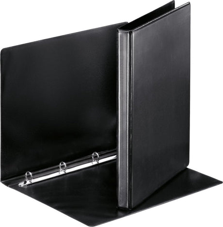 Esselte Essentials Panorama A4-Ringbinder – Rückenbreite 30 mm – Kapazität 140 Blatt – Schwarz