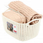 Curver kunststof mand knit s 17x30x22cm wit