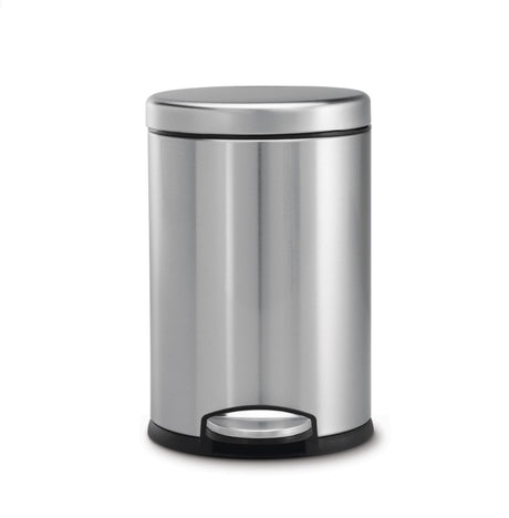 Simplehuman prullenbak rond 4,5 l - zilver - rvs