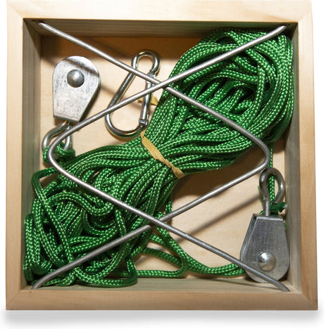 Kikkerland Huckleberry Cable Transport stellen Sie Ihren eigenen Kabeltransport-DIY-Bausatz zum Spielen im Freien her