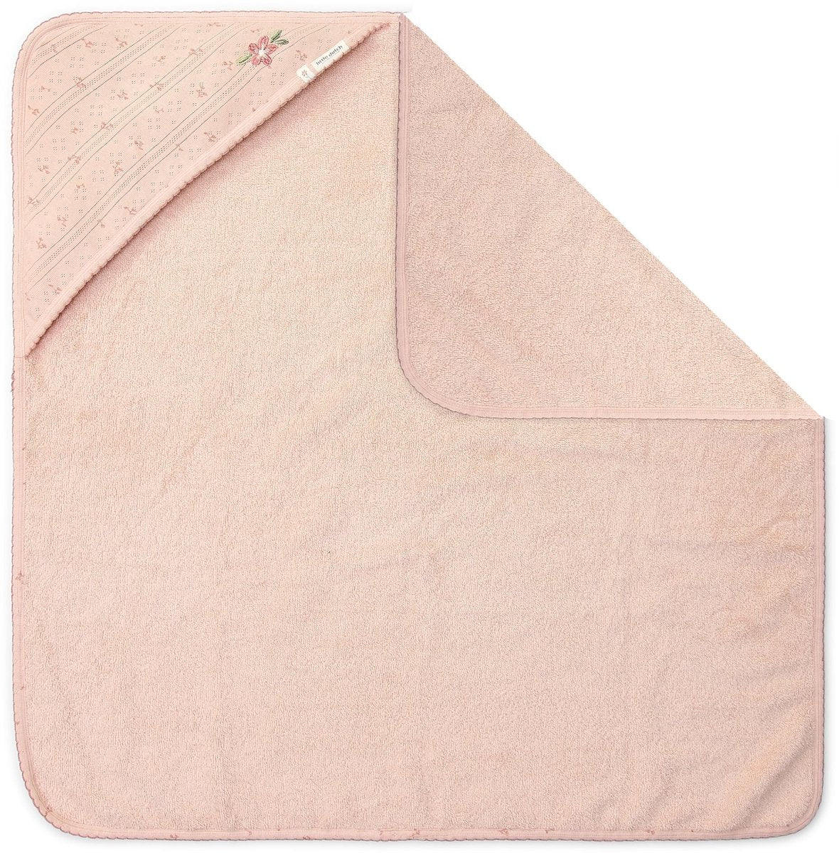 Little dutch badcape - roze - 75 x 75 - essentials