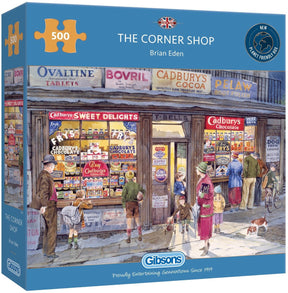 Gibsons – The Corner Shop (von Brian Eden) – 500 Teile 48×34cm (B×H) – Puzzle für Erwachsene