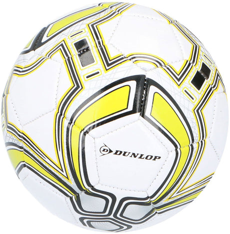 Markenloser Sans-Marque-Dunlop-Fußball, Größe 2 – kleiner Fußball für Training und Freizeit – Fußball mit klassischen Panel-Designs – Weiß mit verschiedenen Mustern – 1 zufällige Farbvariante