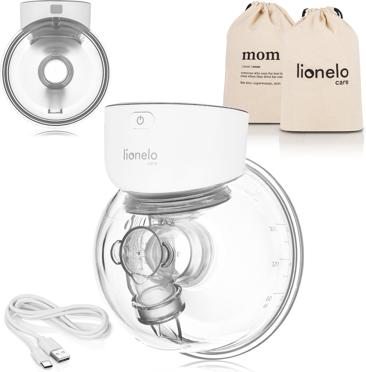 Lionelo Fidi Free Simple – Milchpumpe – elektrische Muttermilchpumpe – 180 ml – freihändig