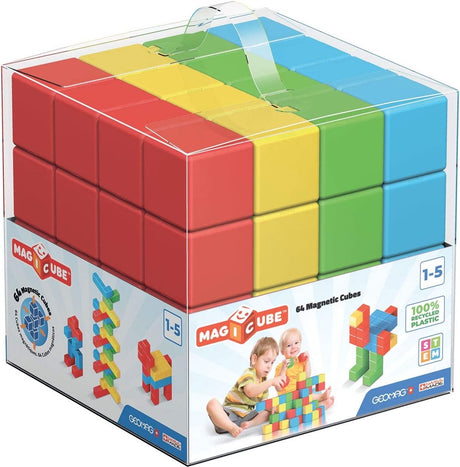 Geomag Magicube Green Line Recycling – magnetische Bausteine – 64-teilig – ab 4 Jahren