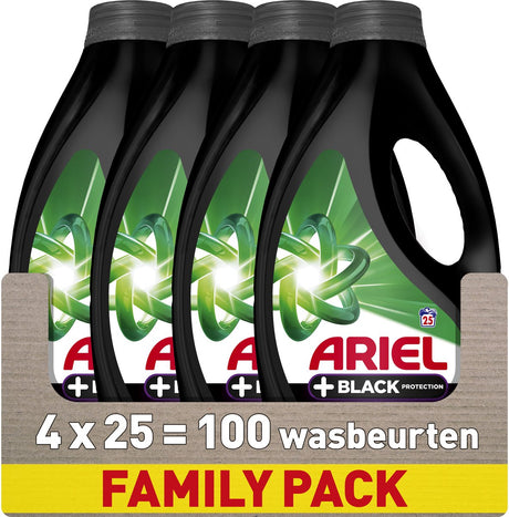 Ariel Waschmittel + schwarzer Schutz – 4 x 25 Wäschen