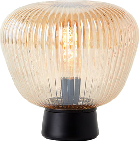Brilliant kaizen - tafellamp - glas - 1xe27 max 40w - amber zwart