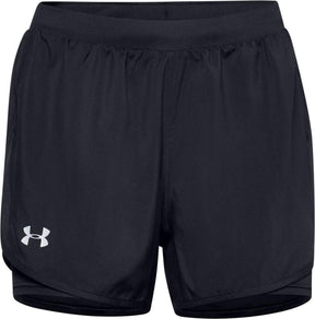 Under armour ua fly by 2 - in - 1 shorts dames sportbroek - zwart s