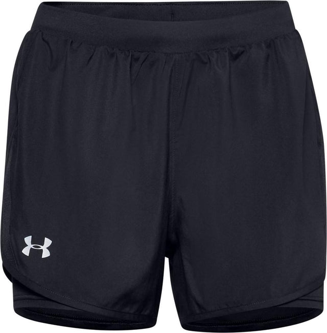 Under armour ua fly by 2 - in - 1 shorts dames sportbroek - zwart s