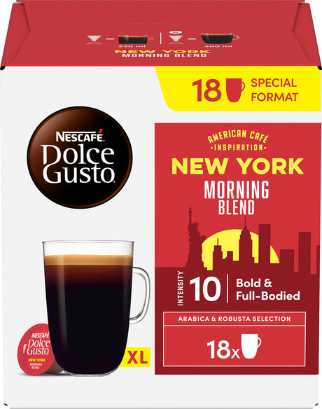 Nescafé Dolce Gusto Kapseln New York Morning Blend – 54 Kaffeetassen für 54 Tassen Kaffee
