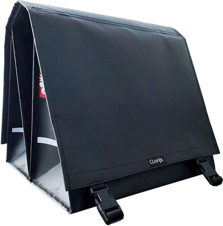 Clarijs Fahrradbeutel Doppel XL PVC 46L mit Pause schwarz