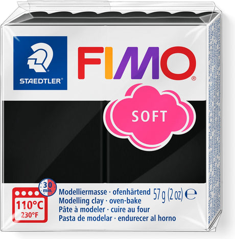 Fimo® weich, schwarz, 57 gr 1 Box