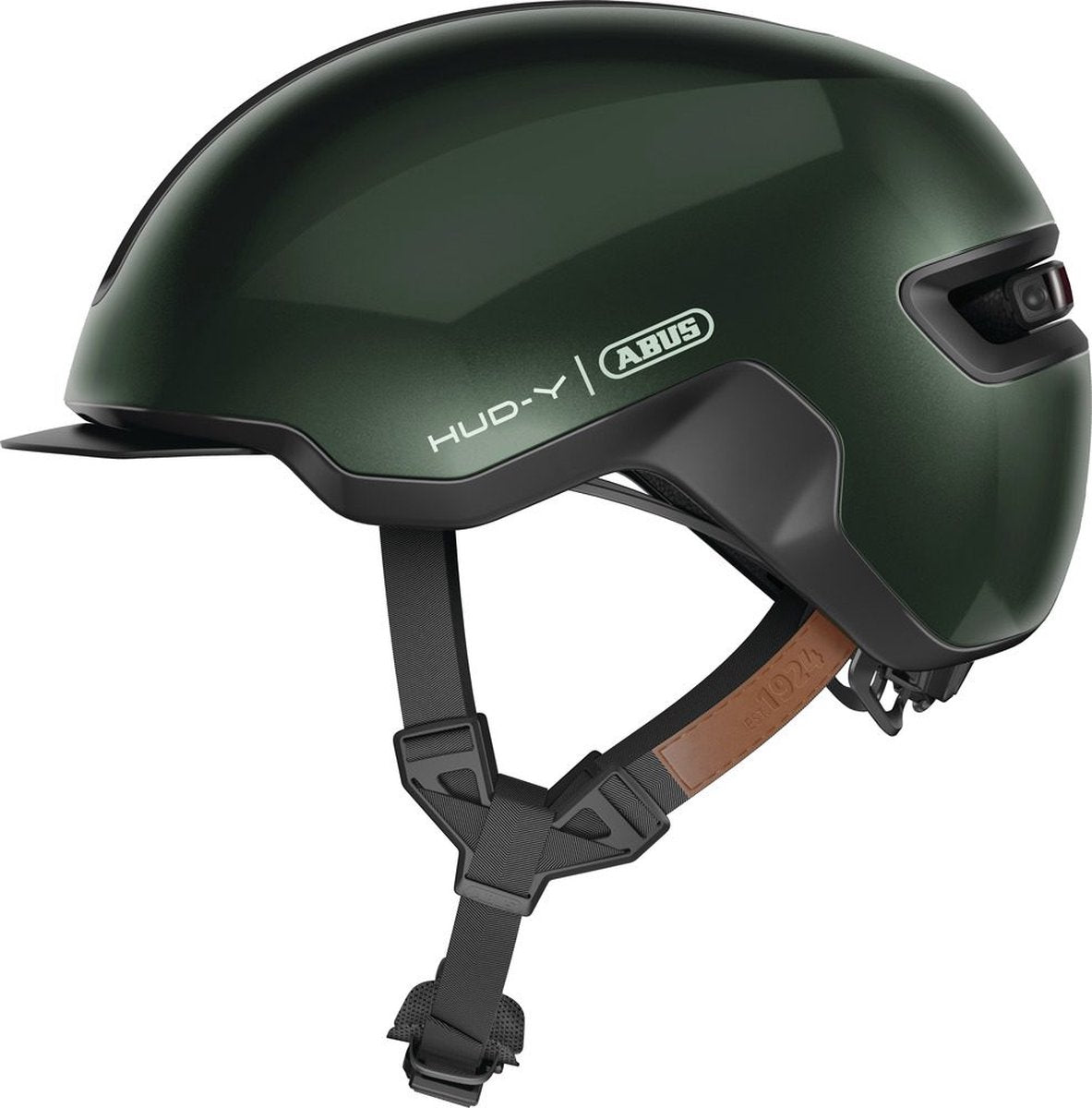 Abus Fahrradhelm Hud-y Moss Green S - 51-55 cm - Grün - Geeignet für den Einsatz an Elektrofahrrädern - Cityfahrrädern - 280 g