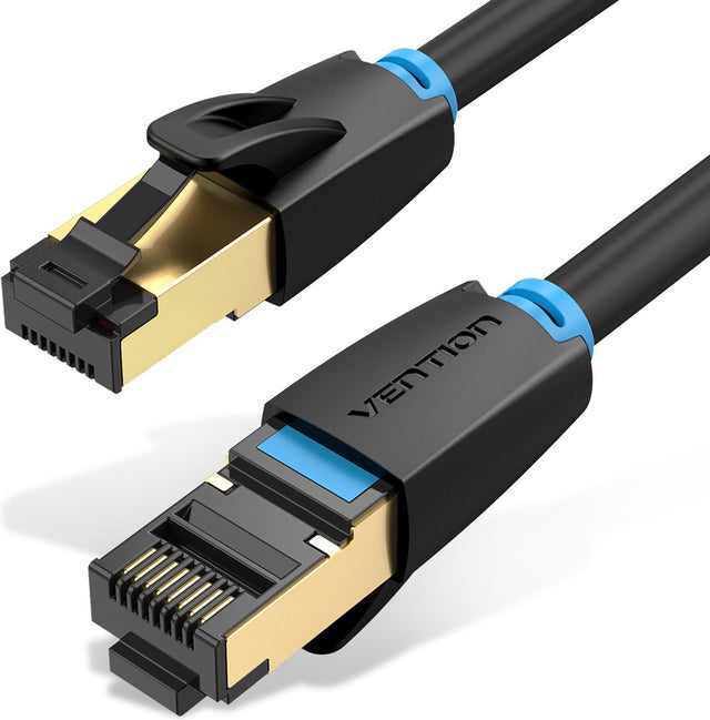 Vention ikabg netwerkkabel zwart 1,5 m cat8 s ftp (s-stp) rond