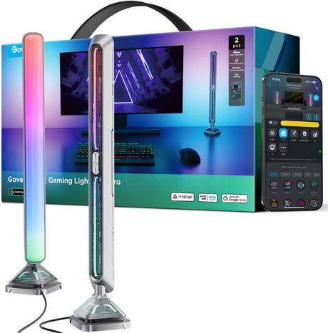 Govee Gaming Light Bars Pro – Gaming-Beleuchtung – RGBic – App-Steuerung – Alexa Google – Matter-kompatibel