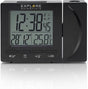 Bresser explore scientific rdp1001 radio gestuurde digitale projectiewekker | groot display | dag - datum aanduiding | thermometer | zwart