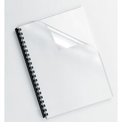 Fellowes PVC-Deckblätter A4 transparent – 240 Mikron – 100 Stück – hergestellt aus 40 % recyceltem Material – für alle Bindegeräte