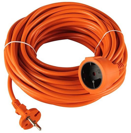 Blow Garden-Verlängerungskabel – 30 m – Verlängerungskabel für den Außenbereich – PVC – 2 x 1,5 mm² – H05VV-F2 – ungeerdet – IP44 – Orange
