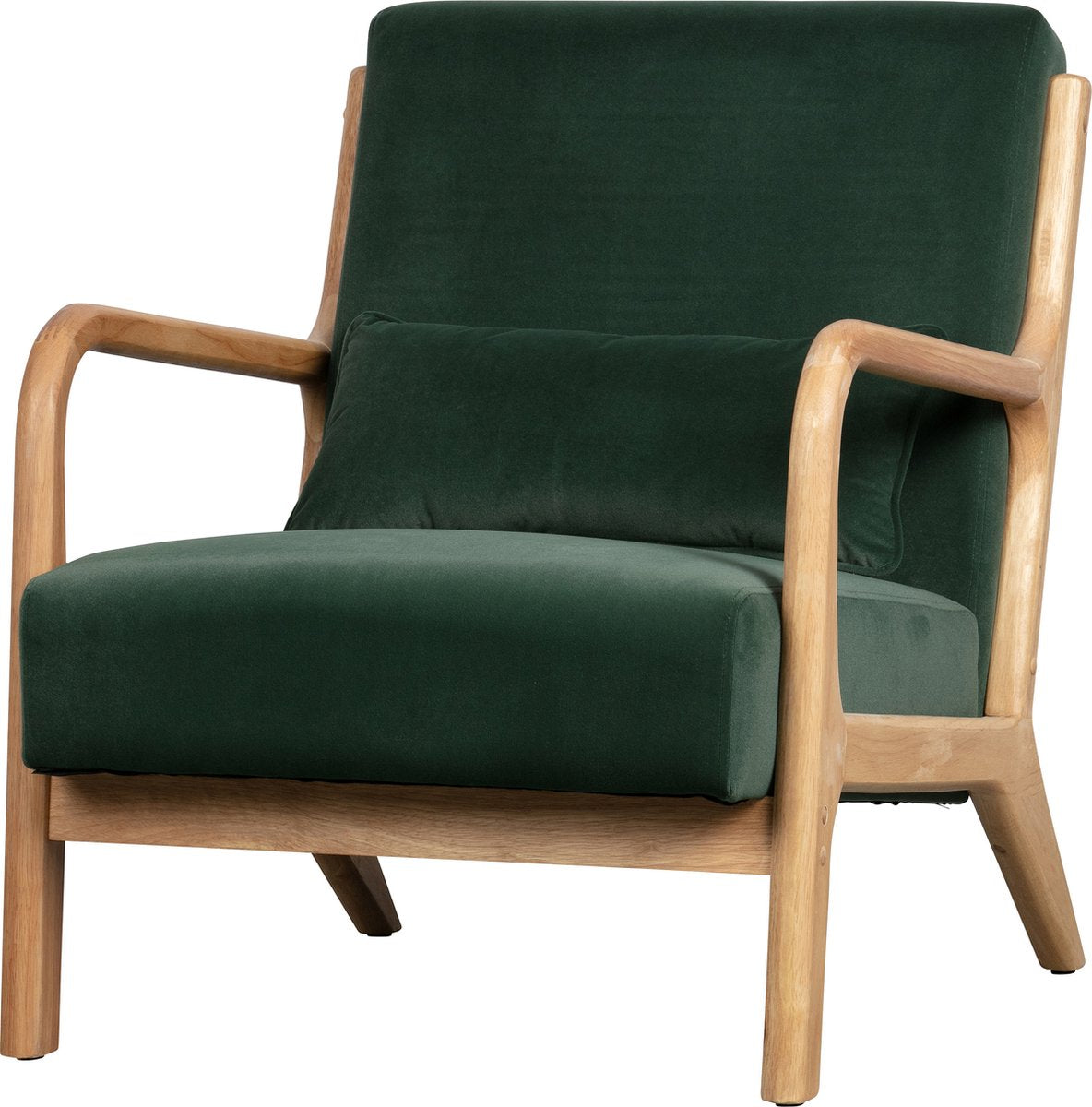 Woood mark fauteuil - velvet - flesgroen - 75x67x82