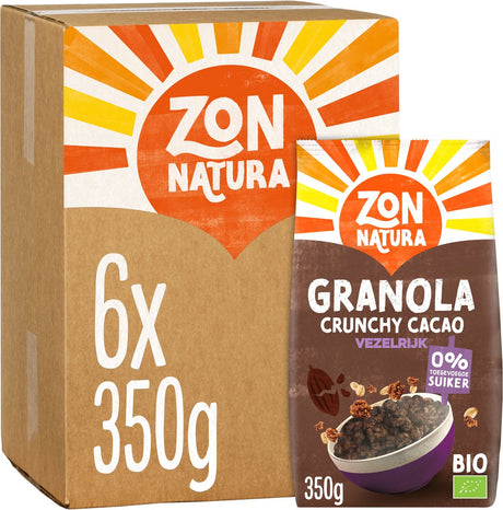 Zonnatura biologische granola - crunchy cacao - 6 x 350g