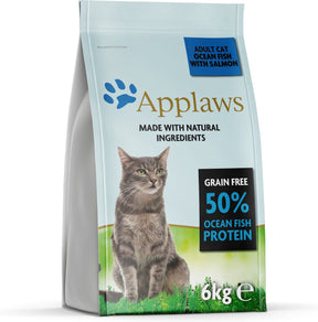 Applaws – Trockenfutter für Katzen – Meeresfisch und Lachs – 6 kg – getreidefrei
