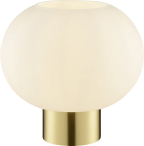 Brilliant Fanny – Tischlampe – E27 max. 1 x 20 W – gebürstetes Messingweiß
