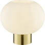 Brilliant Fanny – Tischlampe – E27 max. 1 x 20 W – gebürstetes Messingweiß