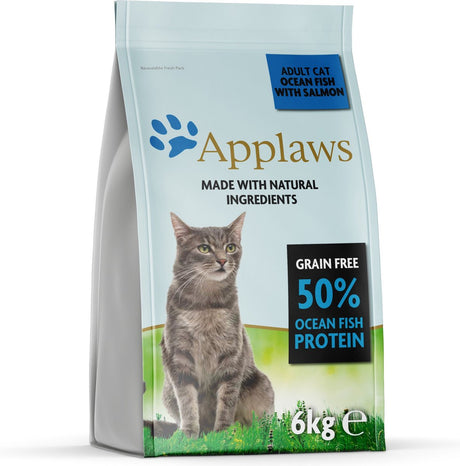 Applaws – Trockenfutter für Katzen – Meeresfisch und Lachs – 6 kg – getreidefrei