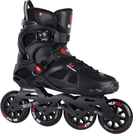 Tempish Ezza 90 Inline-Skates für Erwachsene – 4 x 90 mm Rollen – Fitness-Inline-Skates – Schwarz Rot – Größe 42