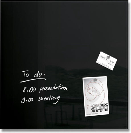 Sigel Glas-Magnettafel – Artverum – 48 x 48 cm – Schwarz – Si-gl110