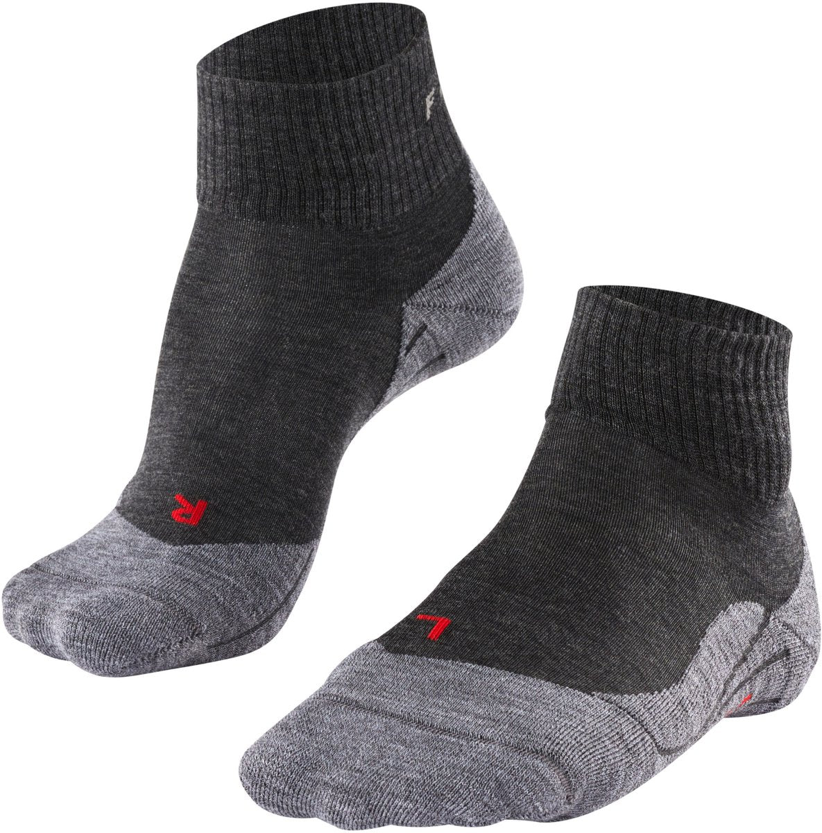 Falke TK5 kurze Anti-Blister Wandersocken aus dünnem Woll-Funktionsmaterial Damen Grau – Größe 39-40
