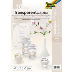 Transparentpapier Folia A4 115 g m² weiß 10 Blatt