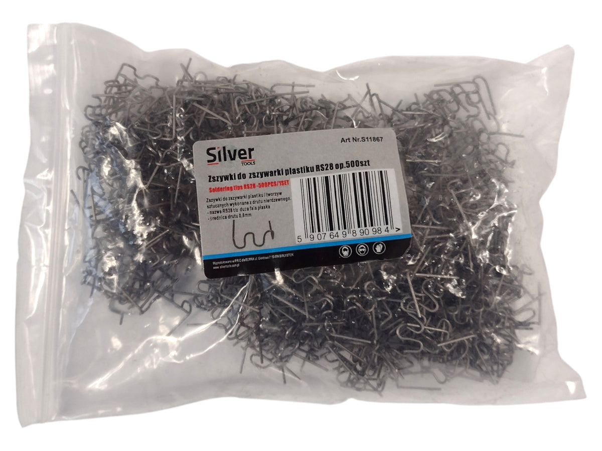 Silver nietjes voor lasmachines van kunststof 500szt. mix