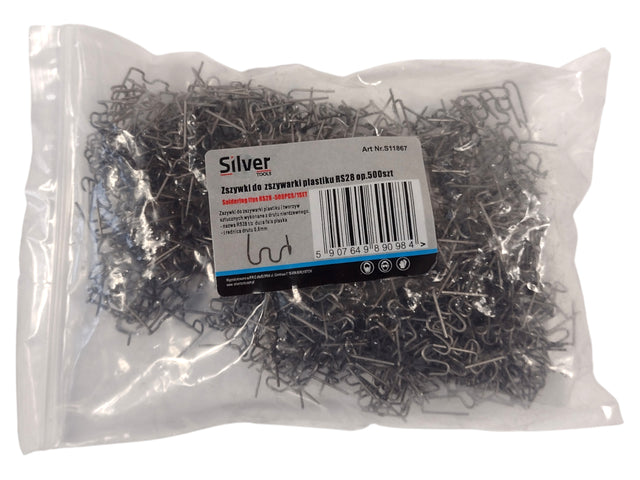 Silver nietjes voor lasmachines van kunststof 500szt. mix