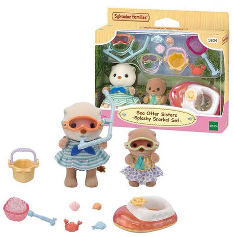 Sylvanian Family 5804 Sea Otter Sisters Spritziges Schnorchelset