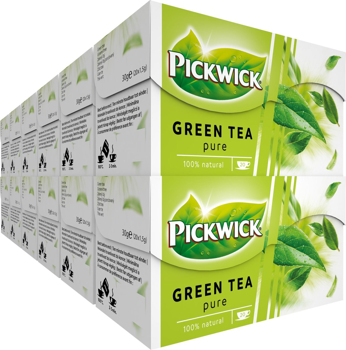 Pickwick reiner grüner Tee – 12 x 20 Teebeutel