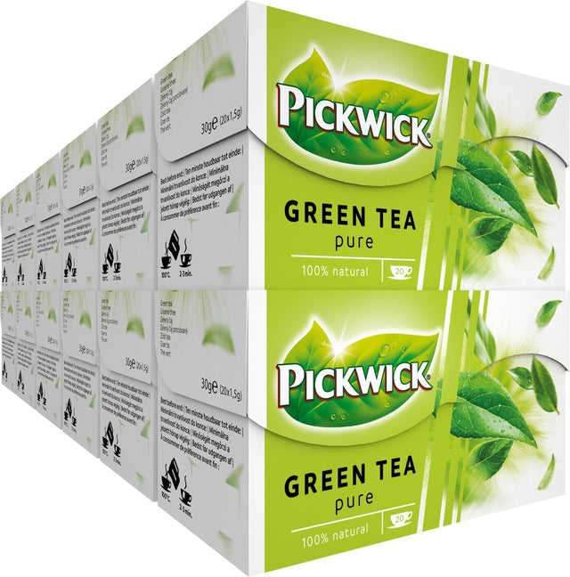 Pickwick reiner grüner Tee – 12 x 20 Teebeutel