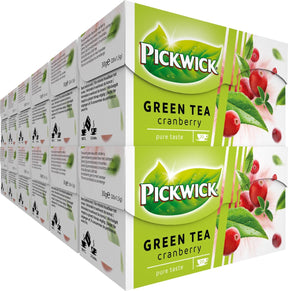 Pickwick Cranberry-Grüntee – 12 x 20 Teebeutel