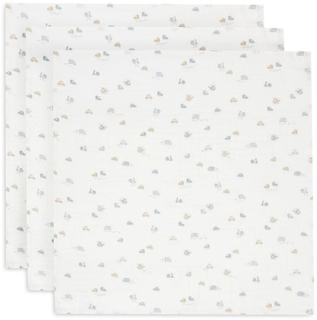 Jollein - hydrofiele doek small 70x70cm - inbakerdoek - zacht katoen - 3 stuks - on the go