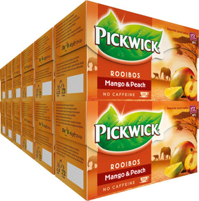 Pickwick Mango-Pfirsich-Rooibos-Tee – 12 x 20 Teebeutel