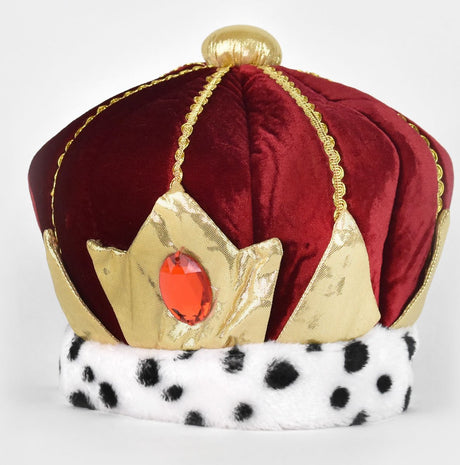 Den goda fen koningskroon deluxe verstelbaar karton goud multicolor. 27 cm