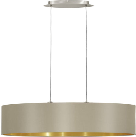 Eglo maserlo - hanglamp - 100 cm - grijs taupe goud